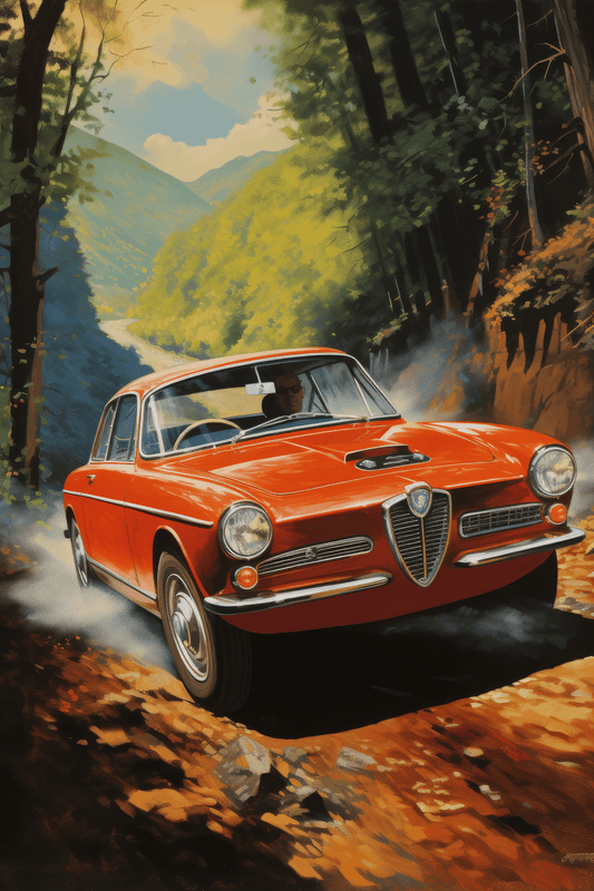 Alfa Romeo Giulia Sprint GT Art Print v4 Canvas Print