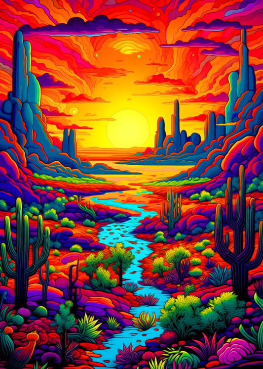 Colorful Landscape Canvas Print
